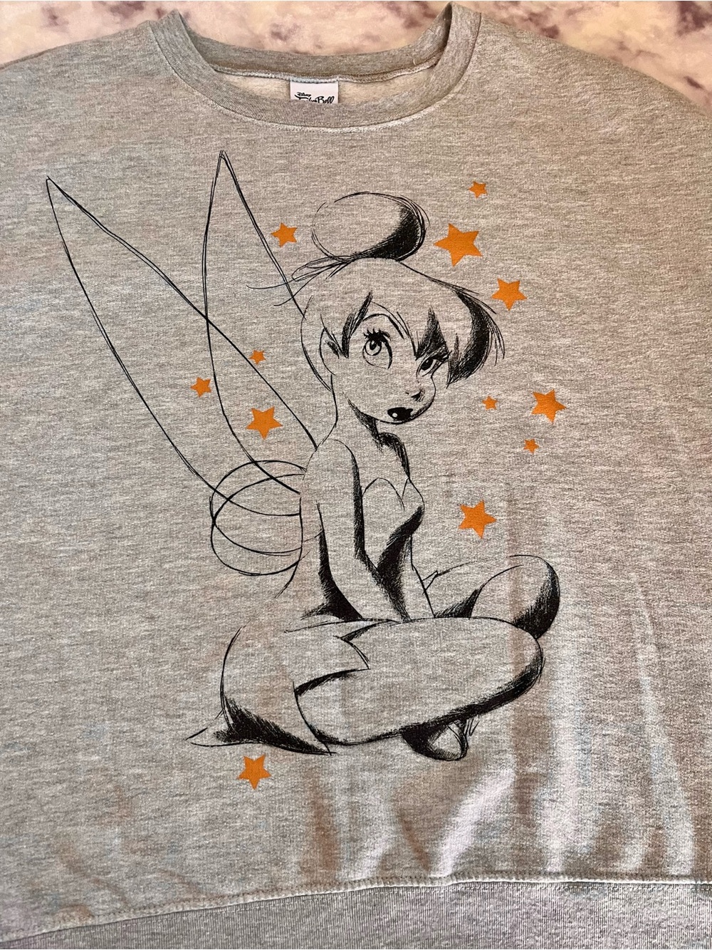 Disney Grey Tinker Bell Apparel Tag Detail - Picture 2 of 3